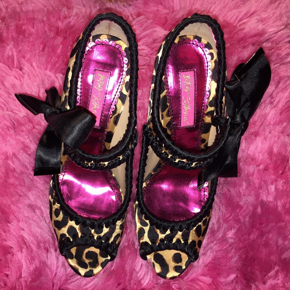COPY - Betsey Johnson Camdyn Leopard Satin Sandal